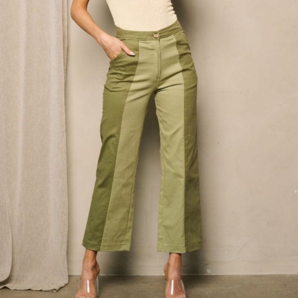 84363 Color Block Twill Pants - Picture 3 of 4